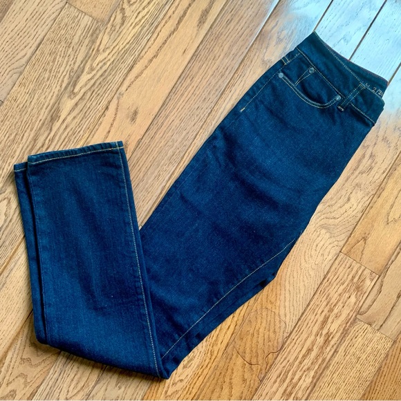 NWT Talbots Jeans Women’s Straight Leg 2 / 26 Blue Denim Mid Rise Dark Wash NEW - Picture 4 of 15